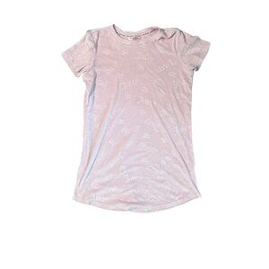 JUICY COUTURE Pajama Shirt Size Small Pink Logo Embossed Barbie Core PJ Soft